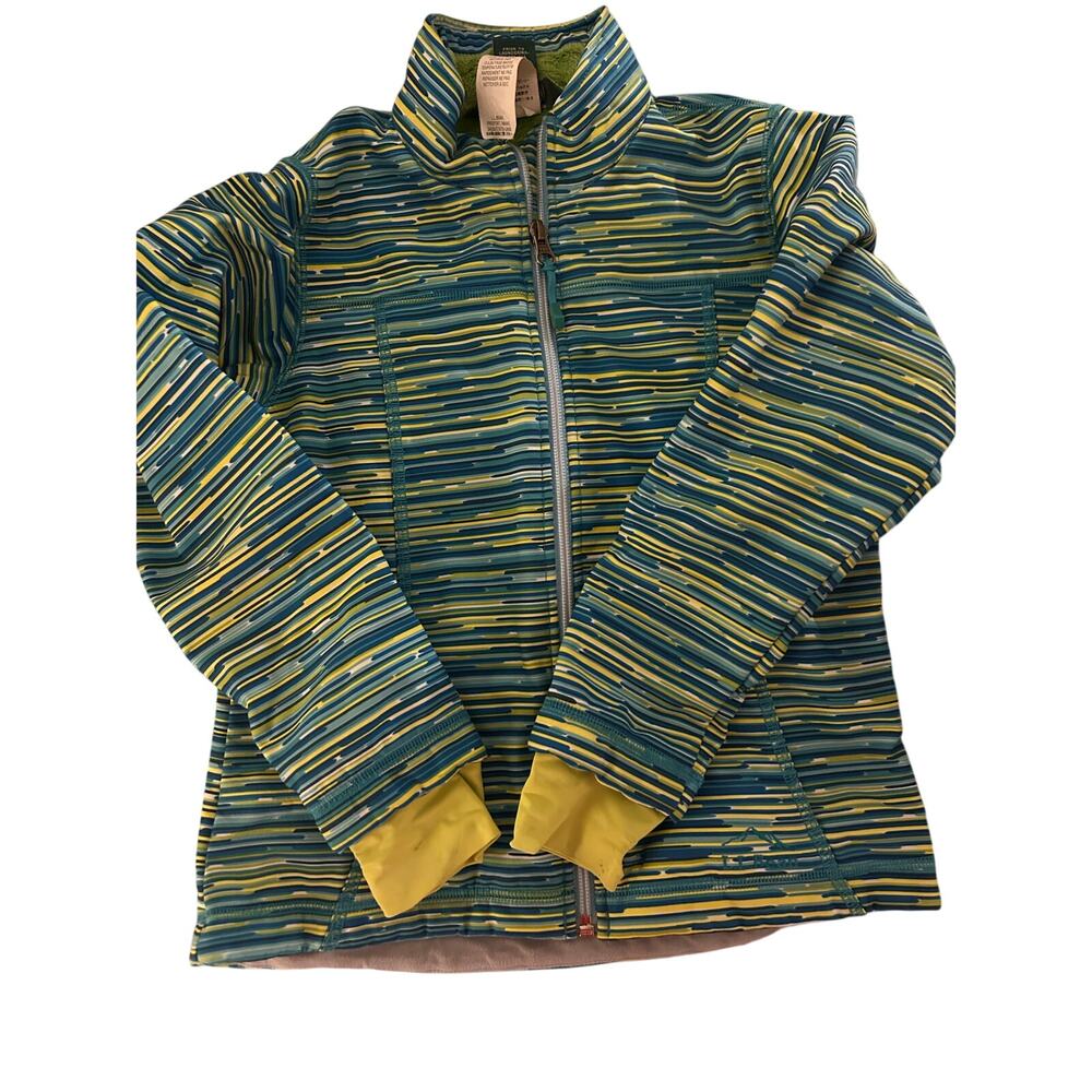 LLBEAN green stripe jacket size 6-7